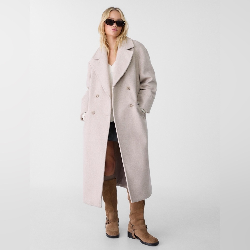 Stradivarius OVERSIZE SOFT-TOUCH COAT - Picture 7 of 8
